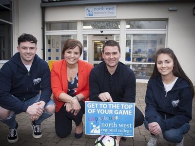 David Healy delivers inspiring talk at North West Regional College Limavady